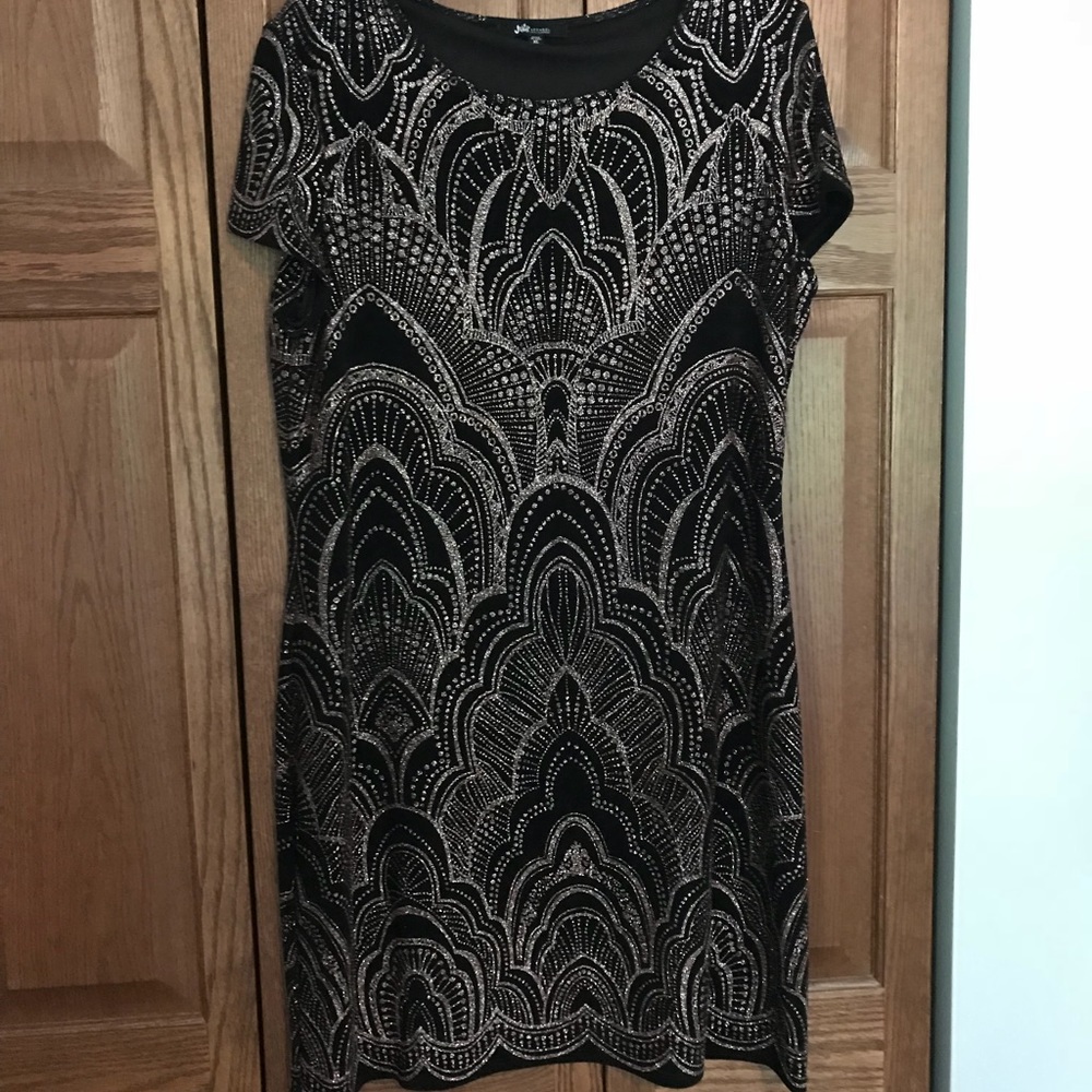 Black & Rose Gold Glitter Dress
